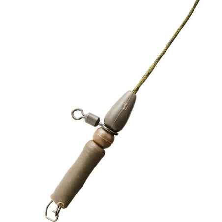 CARP FISHING LEADCORE HELICOPTER RIG KIT OLIVE