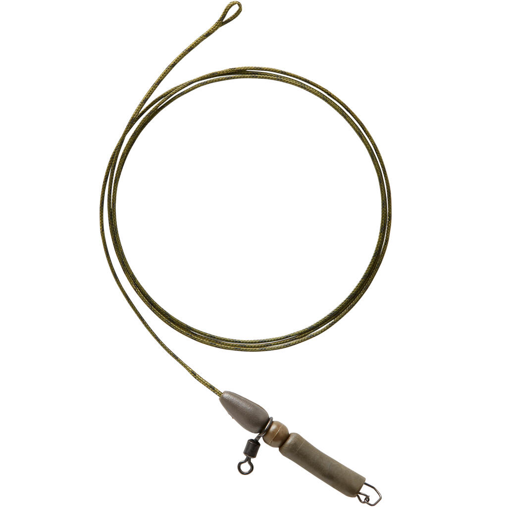 CARP FISHING LEADCORE HELICOPTER RIG KIT OLIVE