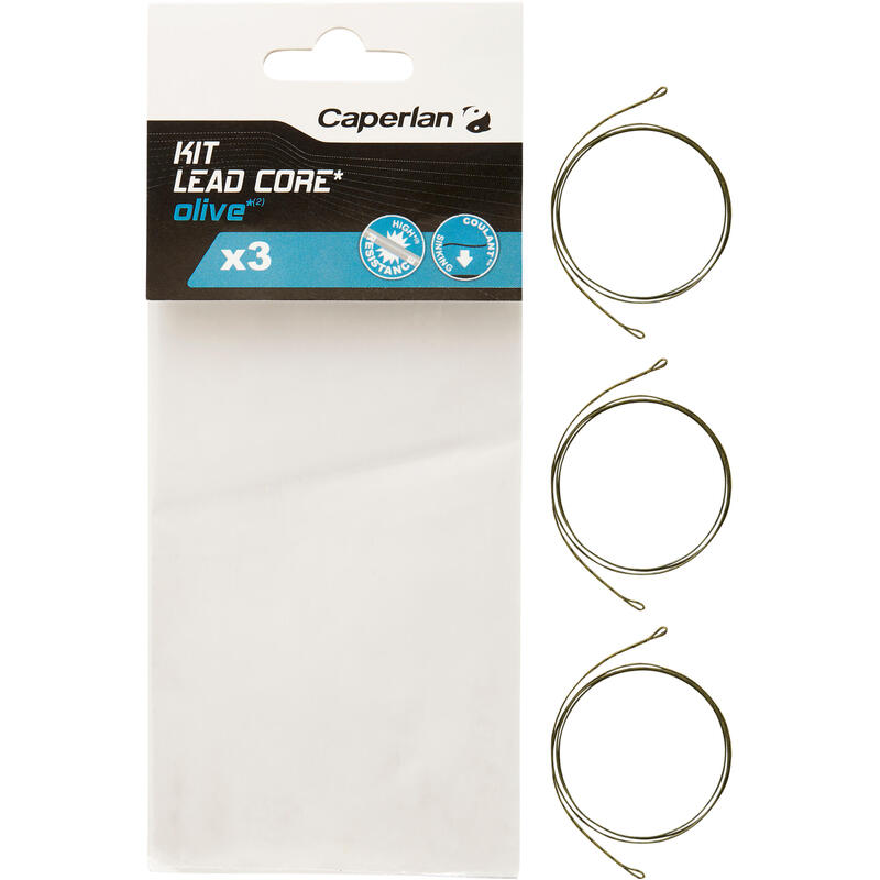 ACCESSOIRE PÊCHE DE LA CARPE KIT LEAD CORE OLIVE