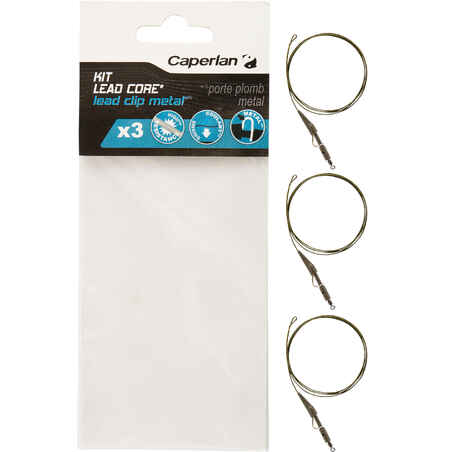 CARP FISHING LEADCORE KIT + LEAD CLIP METAL