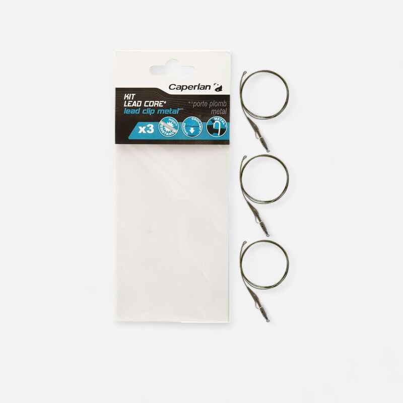 Set aus Leadcore und Metall-Leadclip Karpfenangeln
