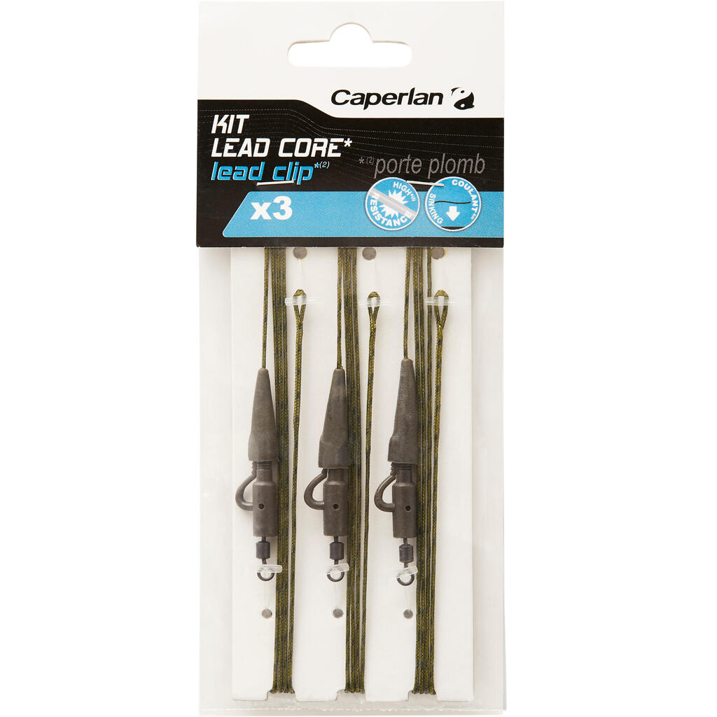 CARP FISHING LEADCORE KIT + LEAD CLIP METAL