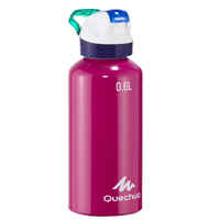 زجاجة  للتجول مصنوعة من الألومنيوم 900، مُزودة بغطاء مستقل وشفاطة 0.6 لتر، وردي.