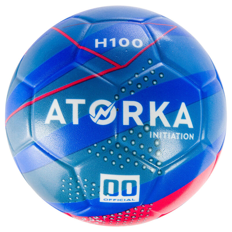 Ballon de handball d'initiation enfant H100 bleu / jaune Ballon de handball d'initiation enfant H100 bleu / jaune