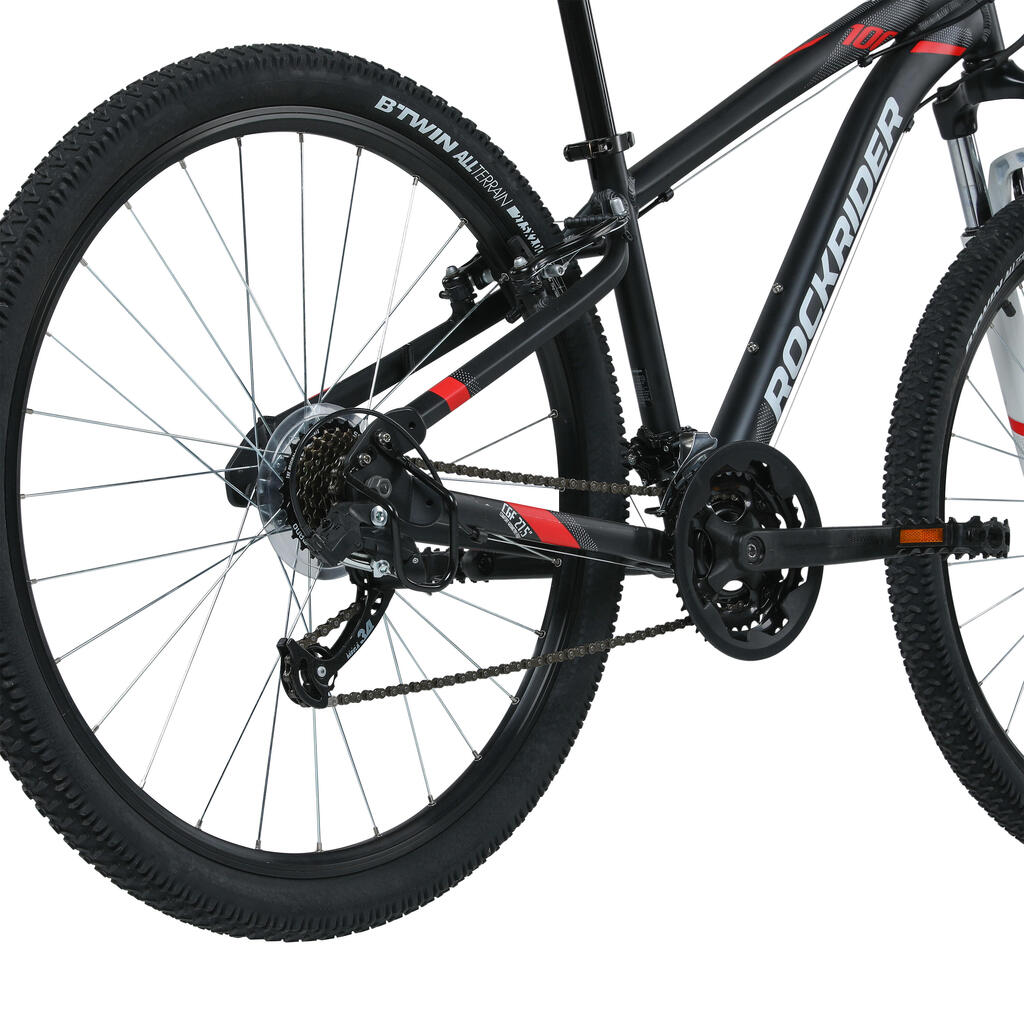 Bicicleta de montaña mtb ST100 rin 27 rockrider - negra