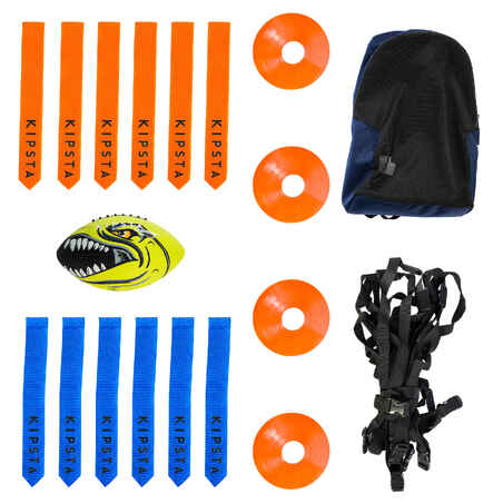 Set Bandera Fútbol Americano Kipsta AF 100 Adulto Azul