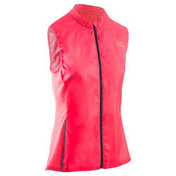 GILET SANS MANCHE JOGGING FEMME RUN WIND CORAIL