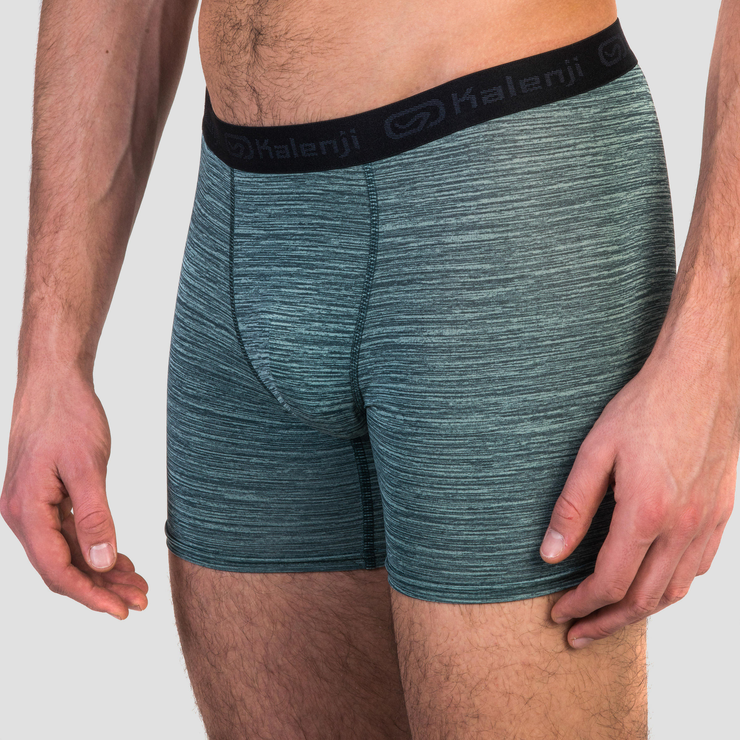

Men'S Breathable Running Boxers - Mottled Green