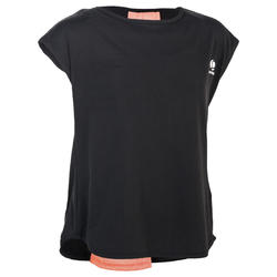 T SHIRT 500 FILLE NOIR