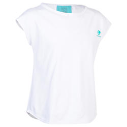 T SHIRT 500 FILLE BLANC