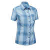 Travel 100 Women's Short-Sleeved Shirt - Blue