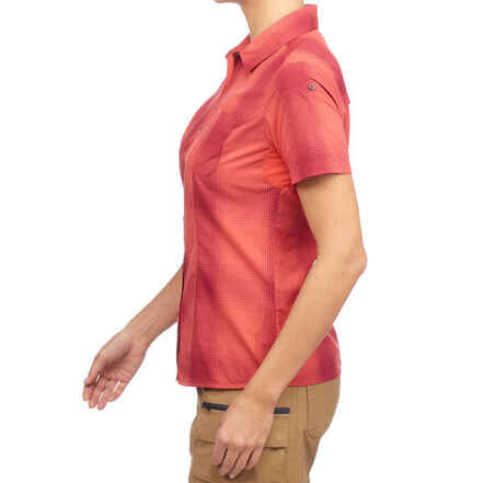 Travel 100 Women's Short-Sleeved Shirt - Coral