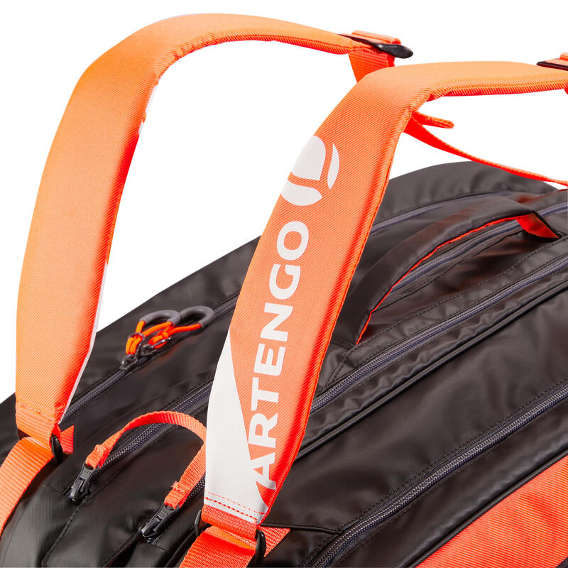 SAC DE SPORTS DE RAQUETTES ARTENGO SB 190 NOIR ET ORANGE