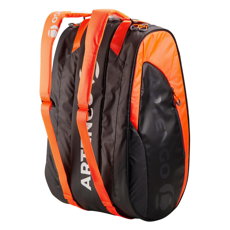 SAC DE SPORTS DE RAQUETTES ARTENGO SB 190 NOIR ET ORANGE