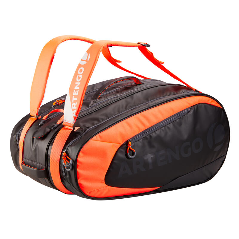 SAC DE SPORTS DE RAQUETTES ARTENGO SB 190 NOIR ET ORANGE