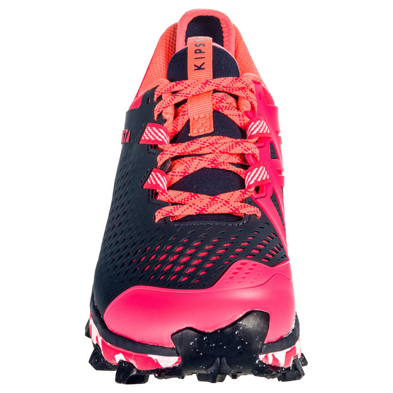 FH500 Women's Medium Intensity Field Hockey Shoes Pink Decathlon