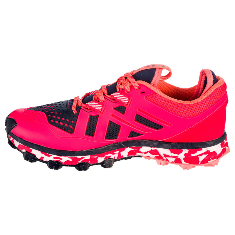 FH500 Women's Medium Intensity Field Hockey Shoes Pink Decathlon