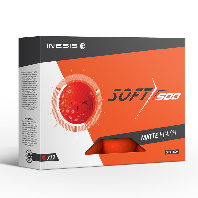 Balles golf x12 - INESIS Soft 500 jaune
