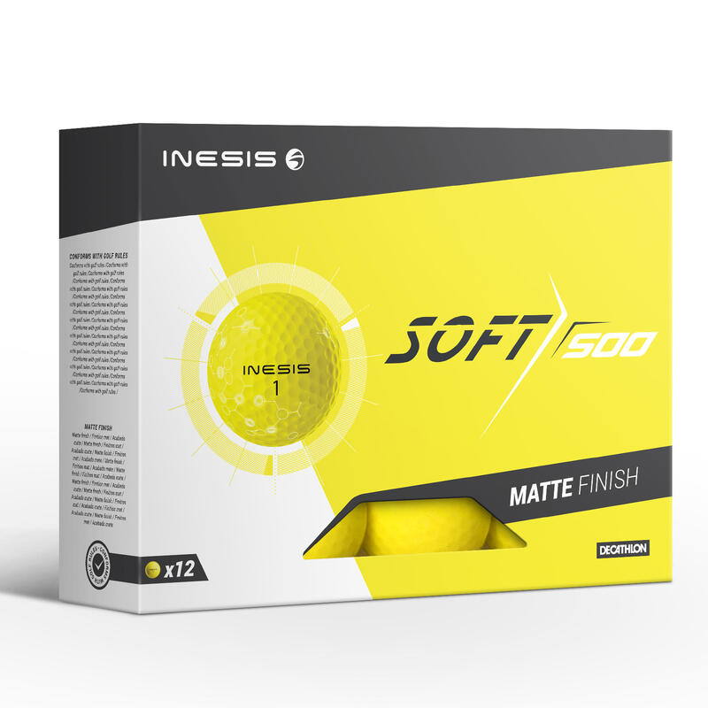 Balles golf x12 - INESIS Soft 500 blanc