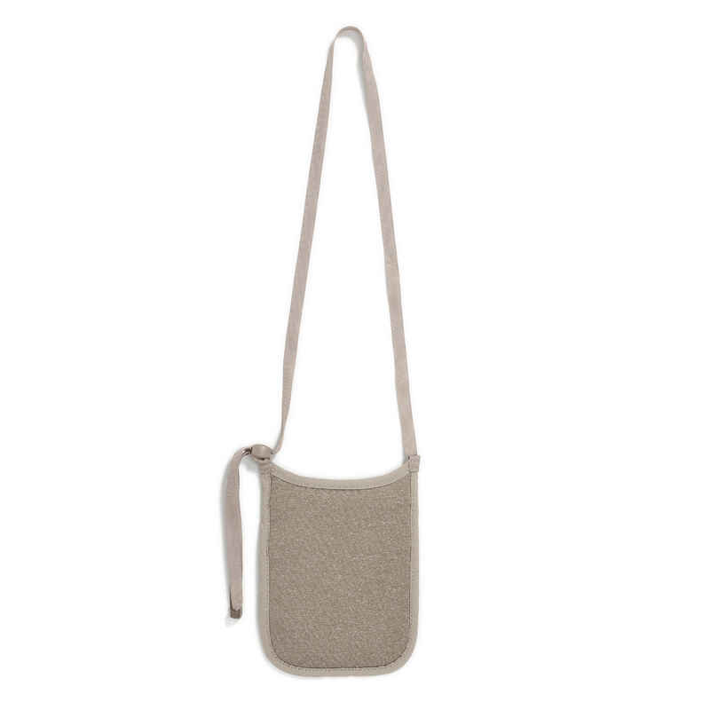 Discreet Travel Neck Pouch Beige Decathlon