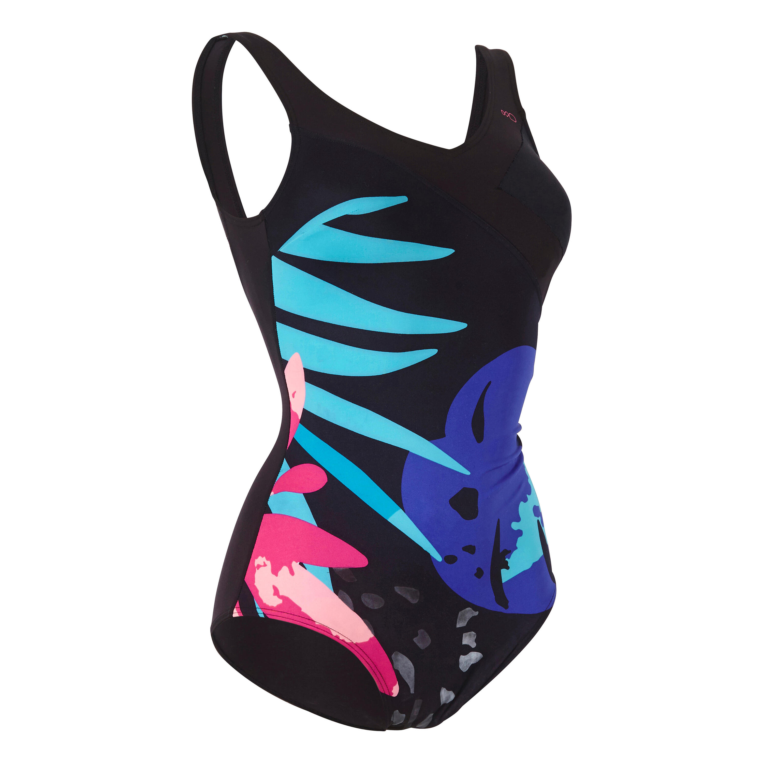 NABAIJI Karli Women's One-Piece Body-Sculpting Aquagym Swimsuit tropical black