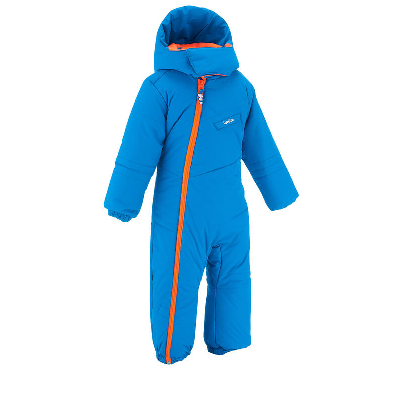 Combinaison pilote de ski / luge bébé warm bleu