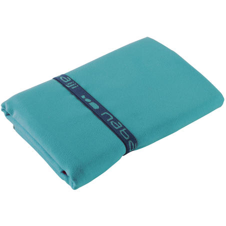 Serviette de bain microfibre bleu taille XL 110 x 175 cm