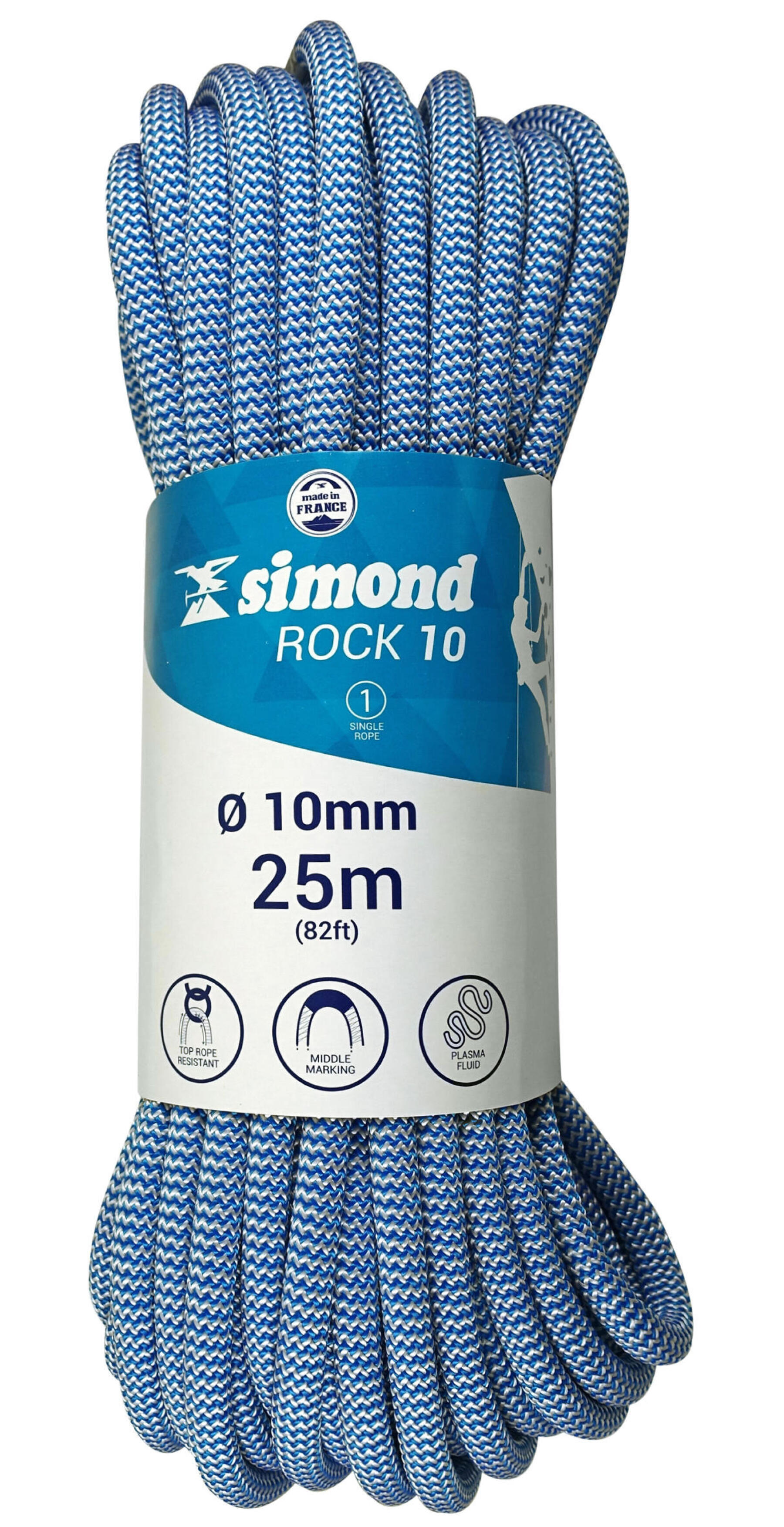 corde rock10 25m bleu simond 2018