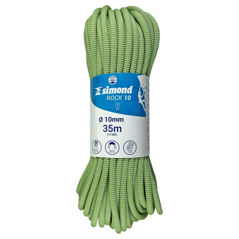 SIMOND Rock Indoor Climbing Rope Green 10 mm x 35 m