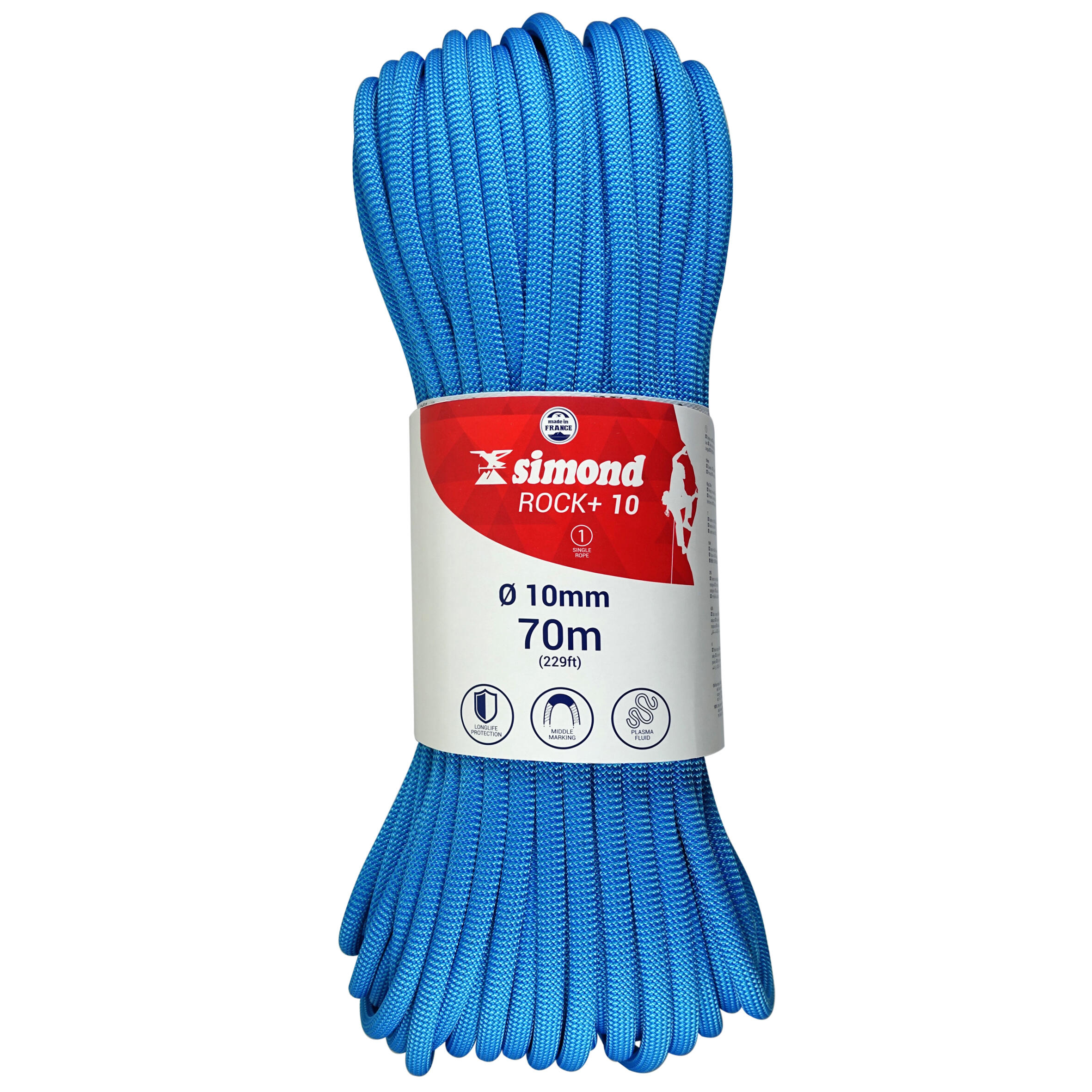 

Climbing Rope 10 mm x 70 m - Rock+ Blue By SIMOND | Decathlon
