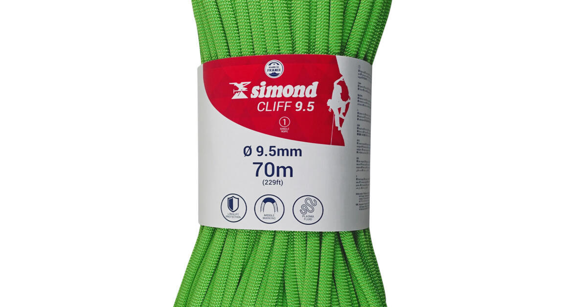 Corda arrampicata CLIFF 9.5mm x 70m verde SIMOND