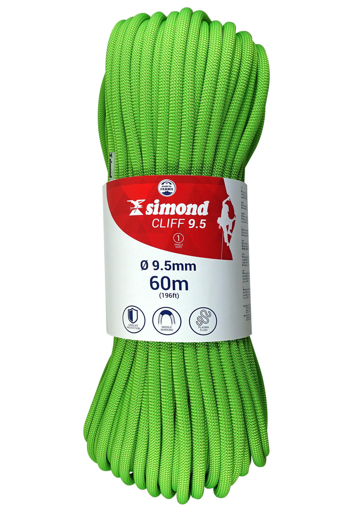 CORDE D'ESCALADE 9,5 mm x 80 m - CLIFF VERT SIMOND