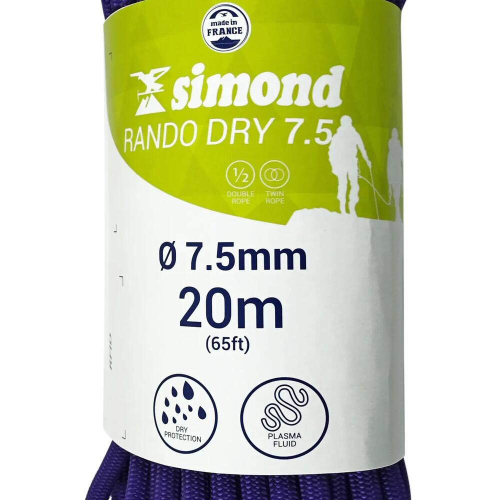 corde rando dry 7.5 20m simond 2018