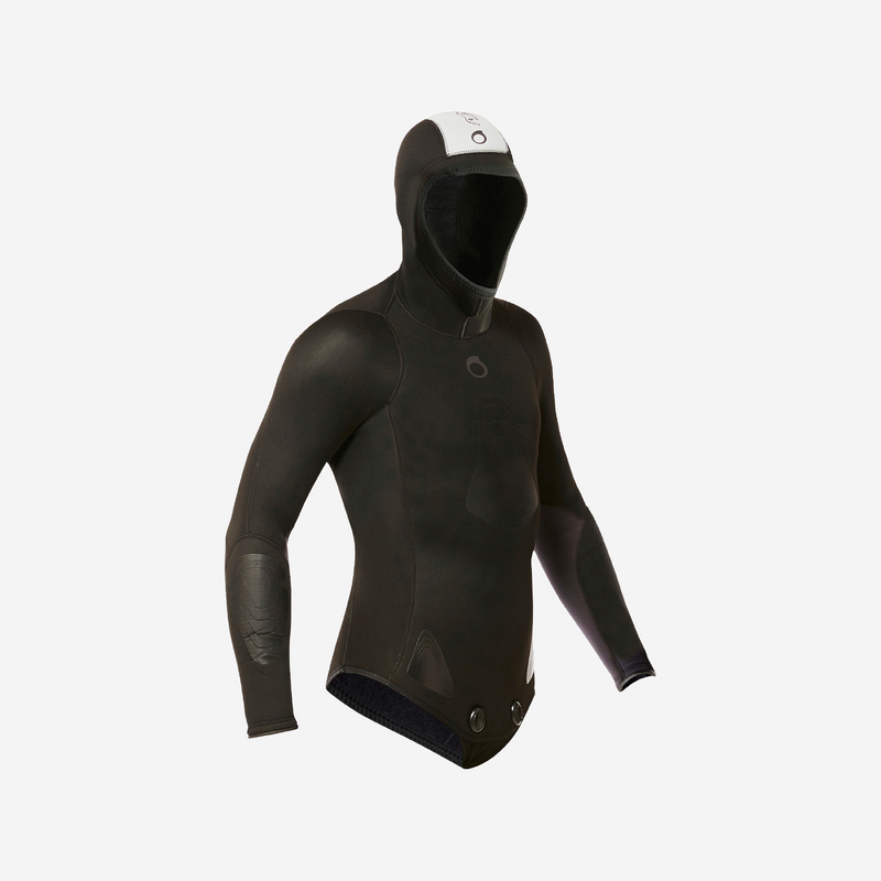 Veste Chasse sous marine Homme neoprene 5mm SPF 500 gris fonce pour les clubs et collectivites Decathlon Pro