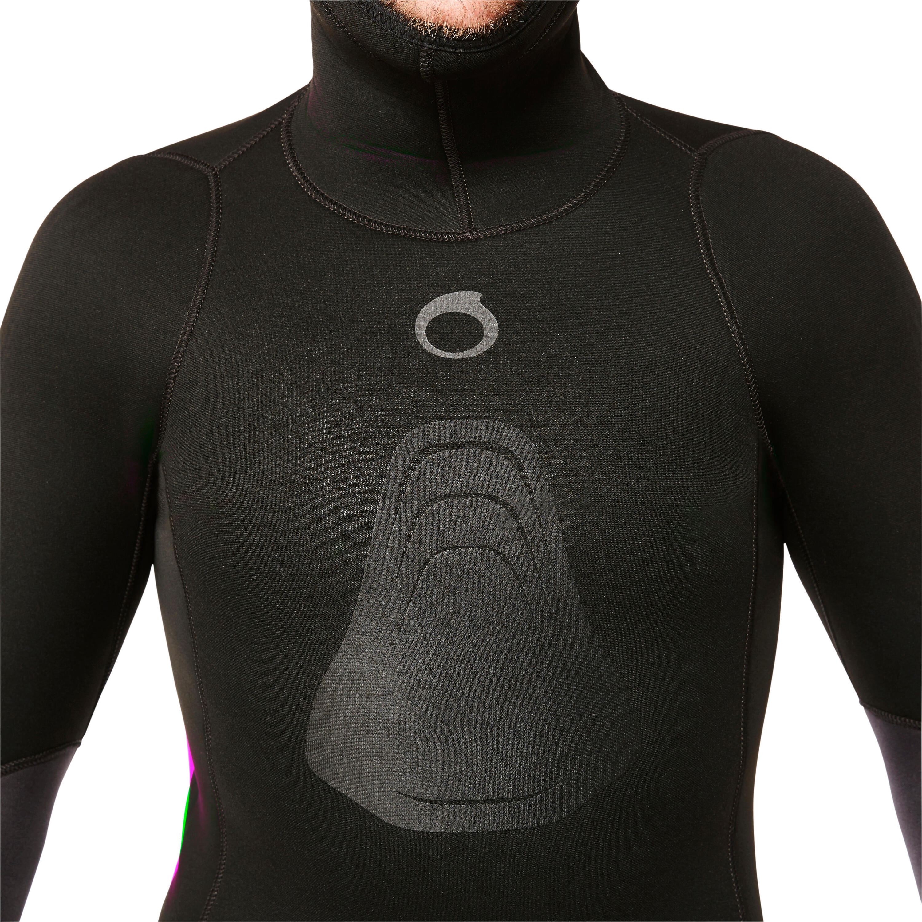 Duikvest voor harpoenduiken heren neopreen 5 mm SPF 500 donkergrijs 12/12