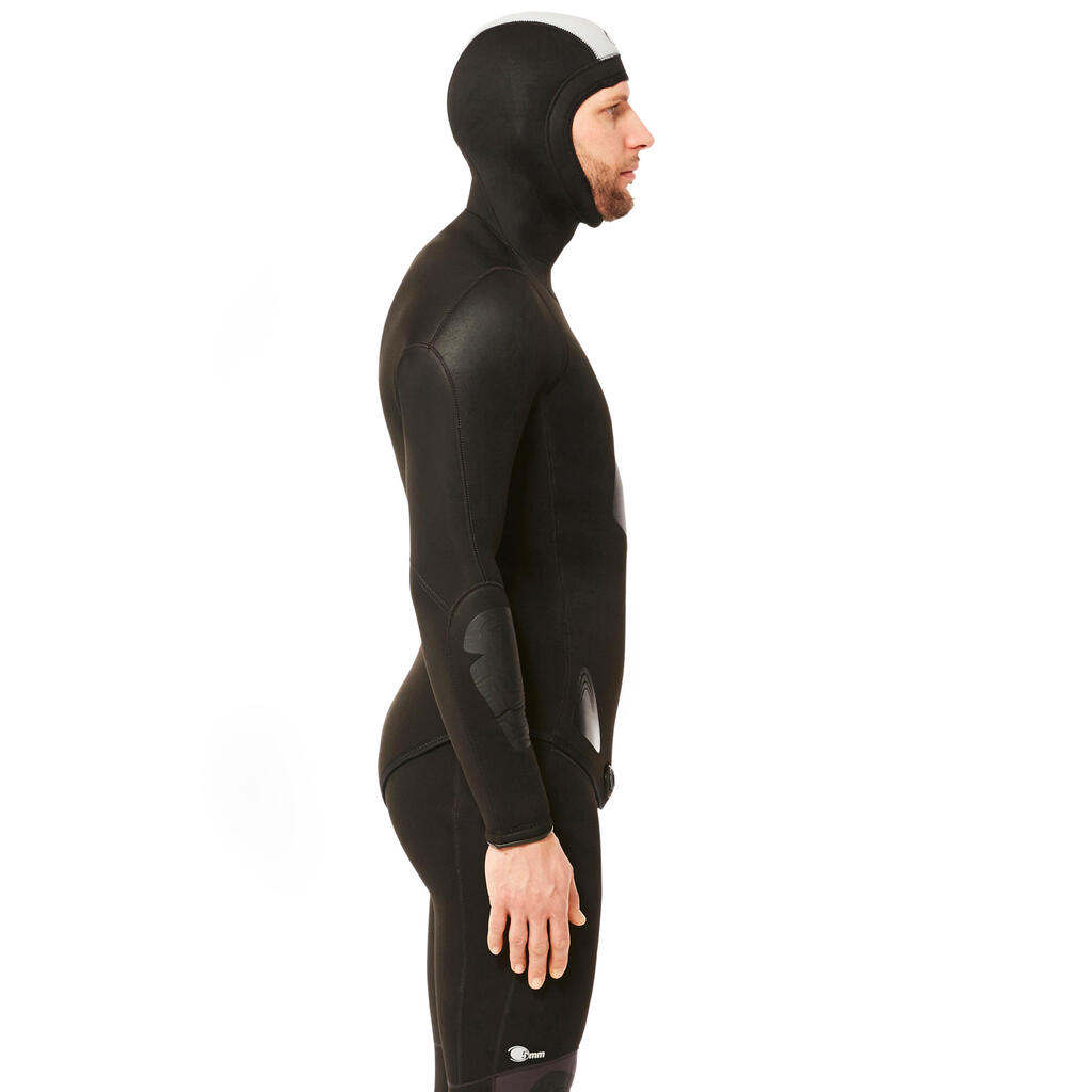 Plīša neoprēna zemūdens medību hidrotērpa jaka siltam ūdenim “SPF 100”, 5 mm