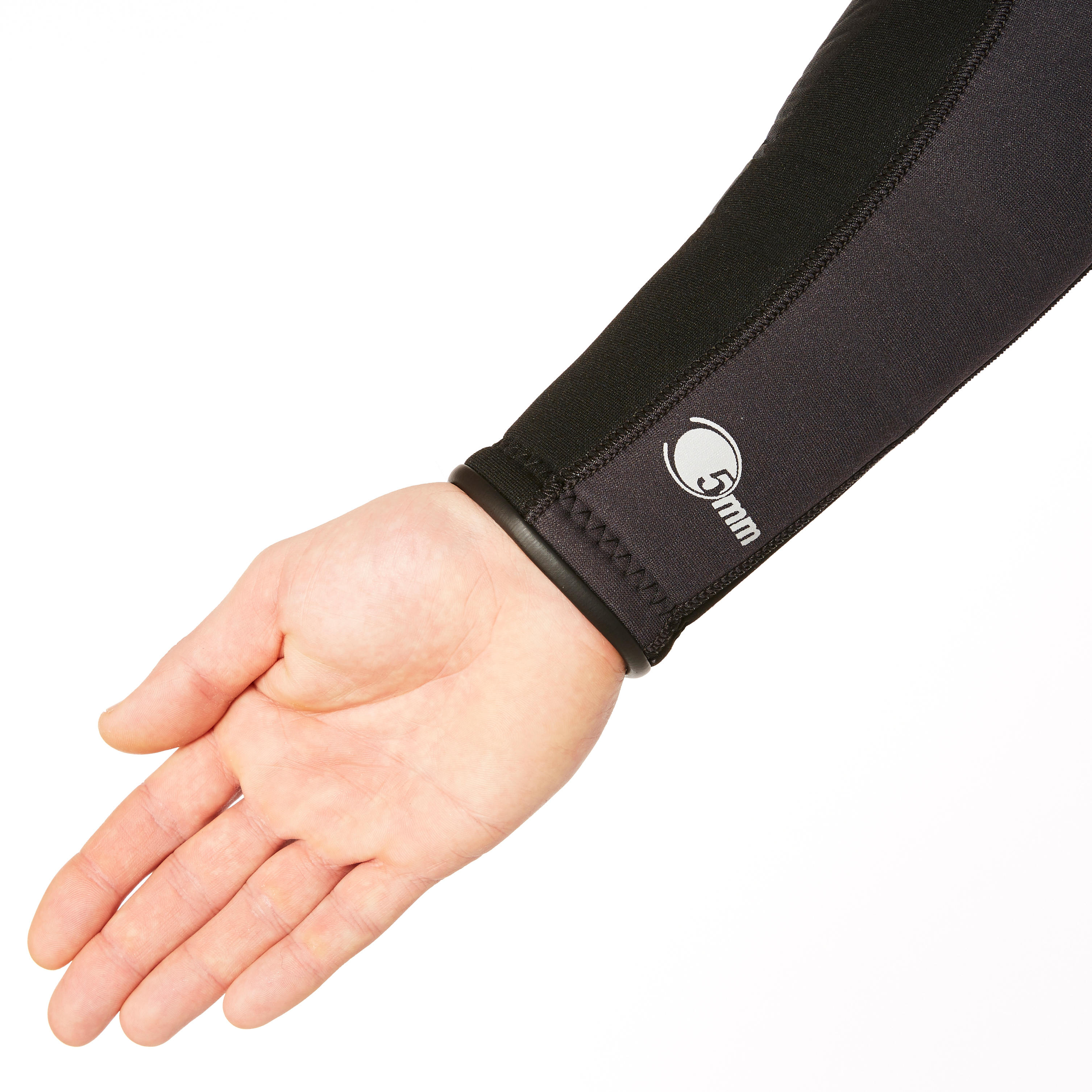 DECATHLON Pánska neoprénová bunda SPF 500 - 5 mm na podmorský rybolov tmavosivá M · záber 5