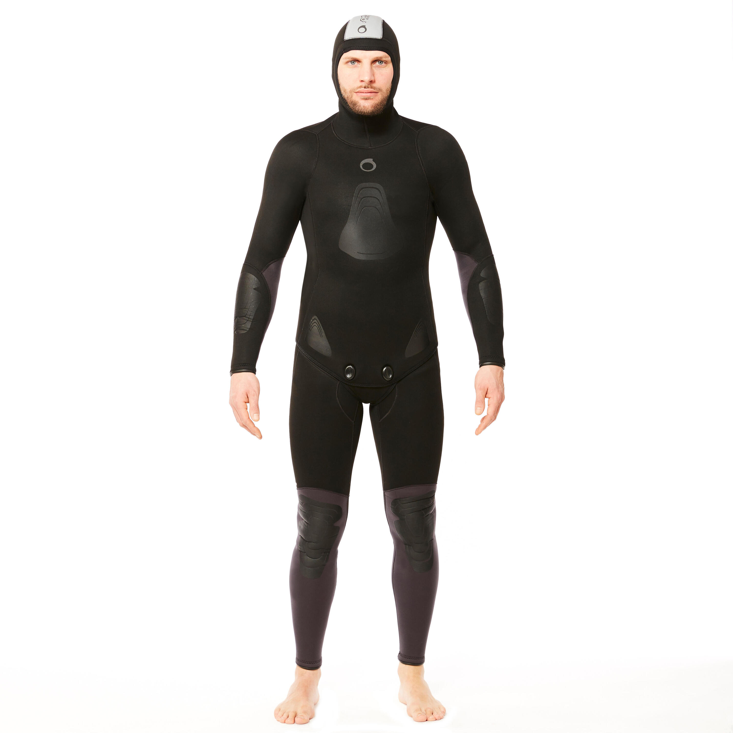 Duikvest voor harpoenduiken heren neopreen 5 mm SPF 500 donkergrijs 2/12