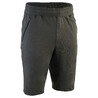 Men's Gym Shorts Long Slim-Fit Zip Pockets 520 - Khaki