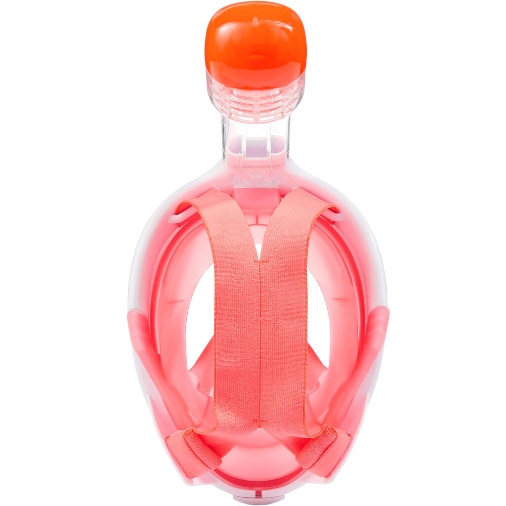 Schnorchel-Set Easybreath Maske und Flossen rosarot