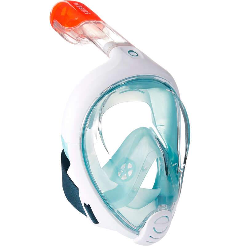 SNORKELING MASKS, SNORKELS, ACCESSORIES - EASYBREATH Mask turquoise