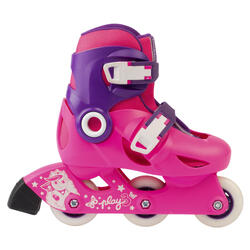 Play 3 Kids' Inline Skates (Adjustable to 3 sizes) - Pink/Purple
