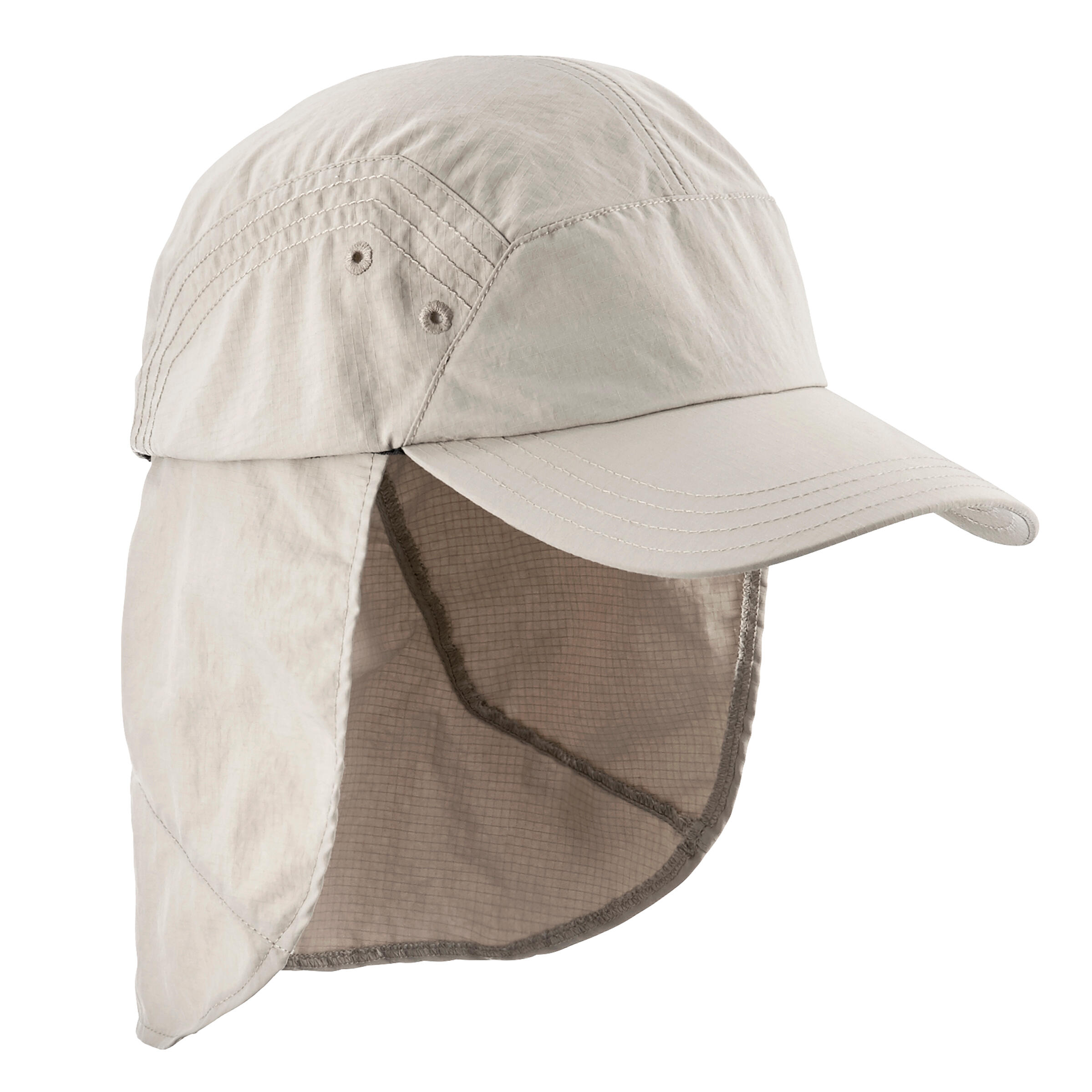 Anti-UV Cap with Removable Neck Protection - Beige FORCLAZ