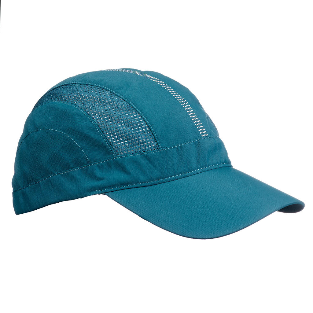 Ventilated mountain trekking cap - trek 500 - petrol blue