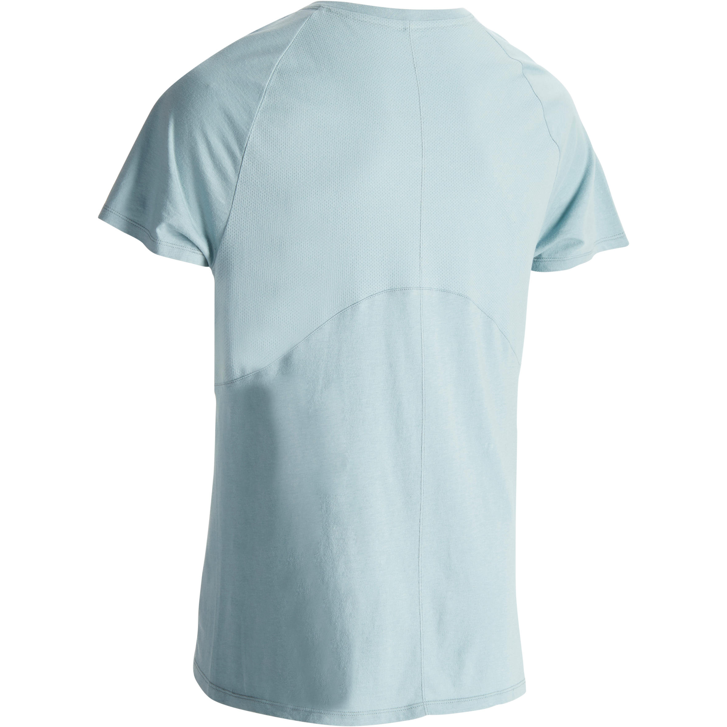 

900 Slim-Fit Gym & Pilates T-Shirt - Blue/Grey