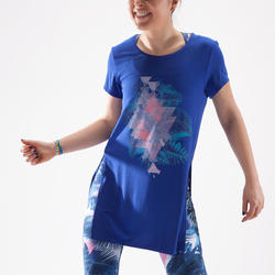 Tunique de danse, longue et ample, femme bleue