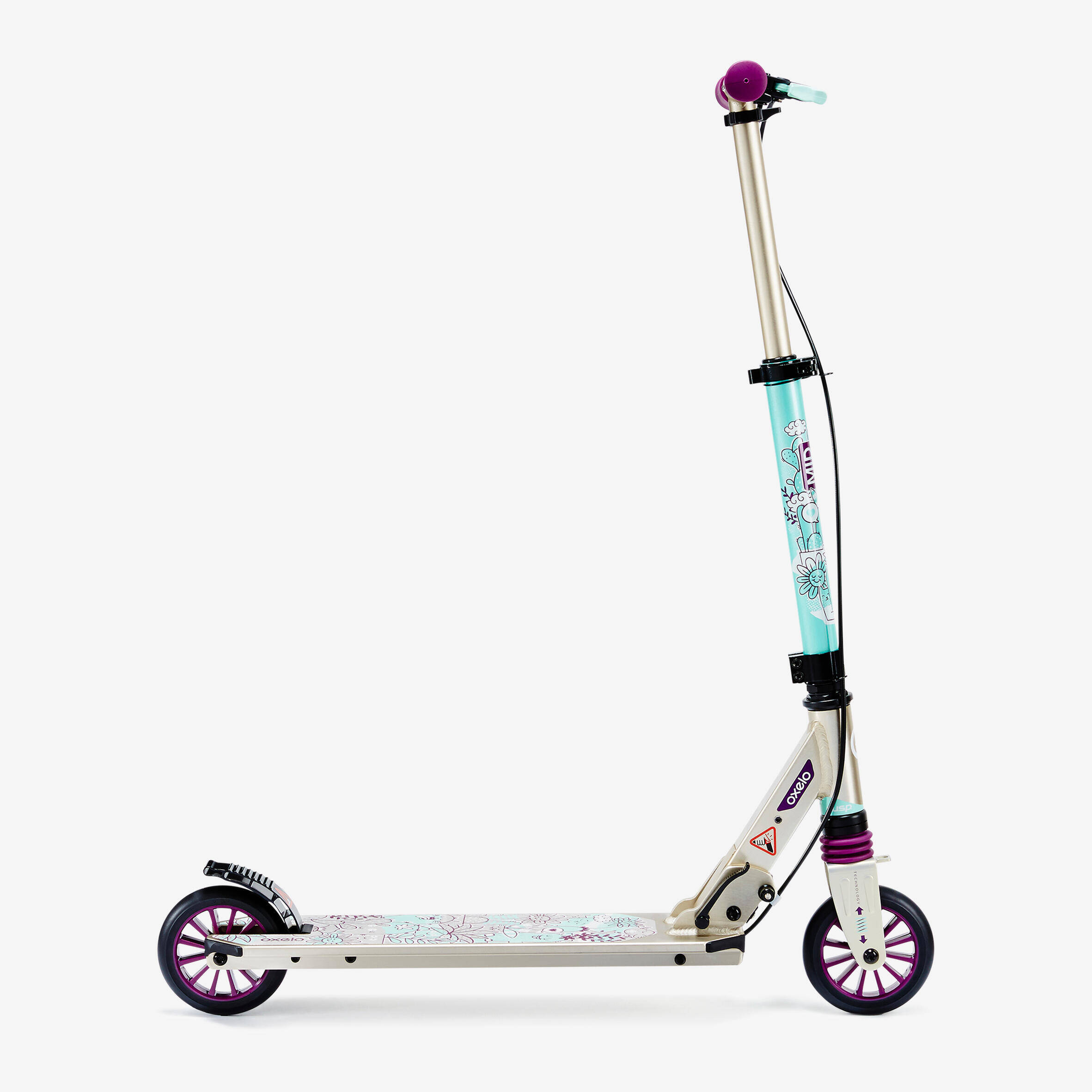 Kids' Scooter MID 5 with Handlebar Brake and Suspension - Cactus -  3