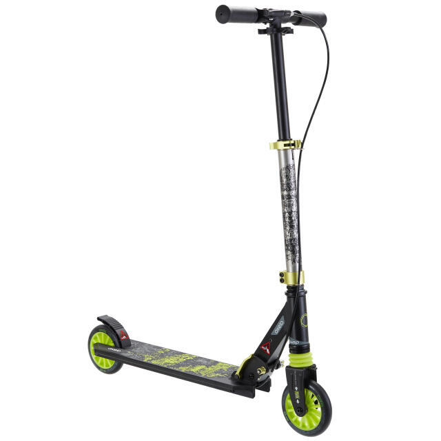 OXELO MID 5 SCOOTER - BLACK/GREEN 