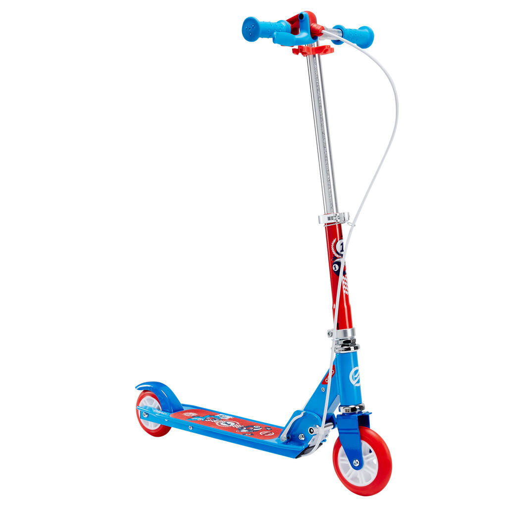 Patín del diablo-scooter Oxelo PLAY 5 Niños Freno Manubrio Azul/rojo