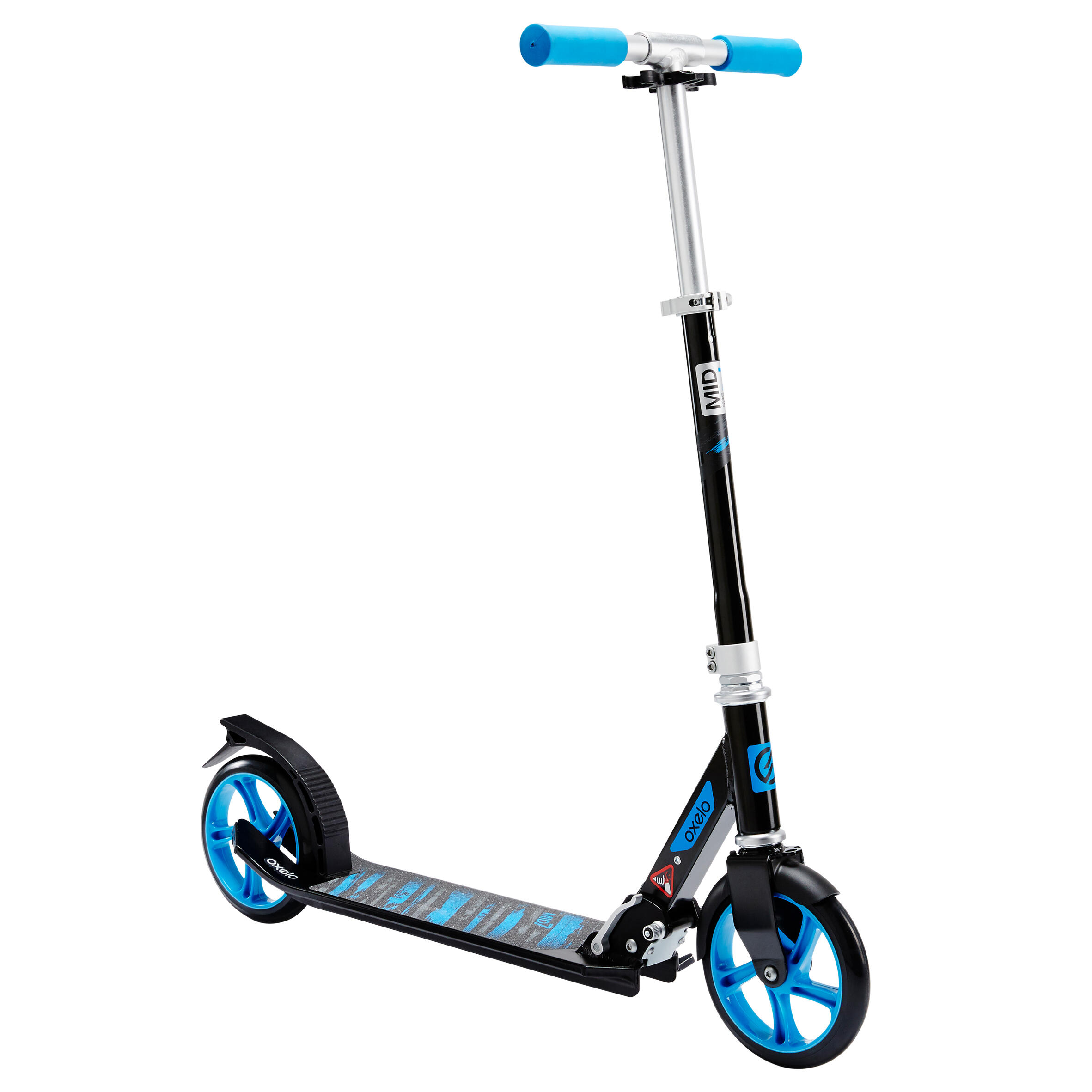 Mid 7 Scooter with Stand - Black/Blue 